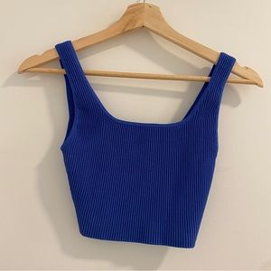 Babaton Sculpt Knit Squareneck Cropped Tank